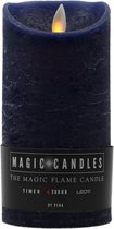 Magic Flame Stompkaars Led 7,5 X 15 Cm Wax Donkerblauw
