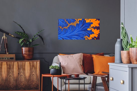 Stickers muraux - Feuilles - Art - Psychédélique - 80x40 cm - Film Adhésif