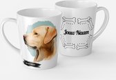 Een heerlijke latte uit een mooie Labrador Retreiver mok