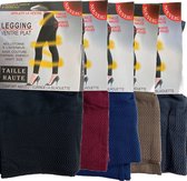 Belleze - Legging voordeel pakket - Thermo Legging - Set van 5 - Maat >42
