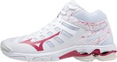 Mizuno Wave Voltage Mid Dames - Sportschoenen - wit/rood - maat 37