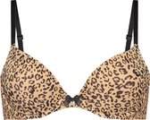 Hunkemöller Lingerie Dames Voorgevormde beugel bh Animal  - Zwart - maat B75