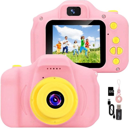 Caméra pour Enfants, Appareil Photo Numérique Jouet avec Écran HD 0 Pouces,  Cadeau pour Filles et Garçons de 3 à 10 Ans