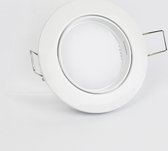 Inbouw GU10 LED Spot Armatuur - Voordeel Pack 2 stuks - Wit - Kantelbaar - Zaagmaat  Ø75 mm - Aluminium - IP20 - Eenvoudige montage