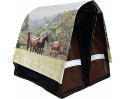 Dubbele kinderfietstas paarden