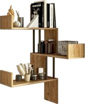 Nancy's Crab Hill Wandplank - Modern - Bruin - Gefabriceerd Hout - 109 cm x 60 cm x 60 cm