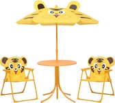 Decoways - 3-delige Bistroset voor kinderen met parasol geel