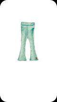 Flared broek Suede Mint groen 15 cm langer