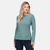 Het Regatta Fernanda T-shirt - T-shirt - dames - katoen - lange mouwen - Groenblauw