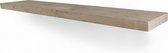 Zwevende wandplank 75 x 20 cm van gebruikt steigerhout - Wandplank hout - Wandplank - Wandplank zwevend - Boomstam plank - Muurplank - Muurplank zwevend
