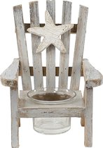 Waxinelichthouder stoel hout