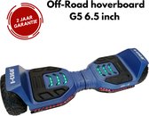 I-CIGO – G5 off road hoverboard - Tunnelverlichting - Off-road hoverboard 6.5inch- UL 2272 hoogste niveau veiligheidskeuringscertificaat – uniek App funcite - Bluetooth speakers -Blauw