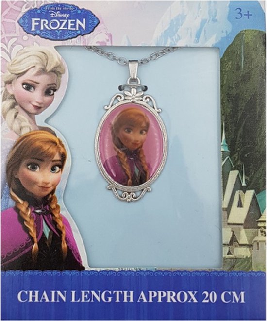 “Disney Frozen Halsketting – Anna – Kinderjuweel – Speelgoed Ketting – Cadeau voor Meisjes – Juwelen met Anna Hanger”