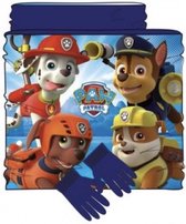 Paw Patrol set / winterset - colsjaal + handschoenen - blauw - One Size (± 3-6 jaar)