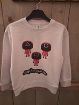 Squid Game sweater wit maat 116