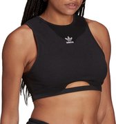 adidas Adicolor Essentials Rib Tanktop Sporttop - Maat 40  - Vrouwen - zwart