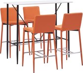 vidaXL 5-delige Barset kunstleer oranje