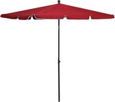 vidaXL Parasol met paal 210x140 cm bordeauxrood