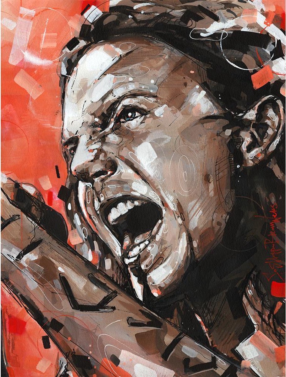 Passionforart.eu Eddie Vedder - Pearl Jam - Canvas - 70 x 100 cm Full colour