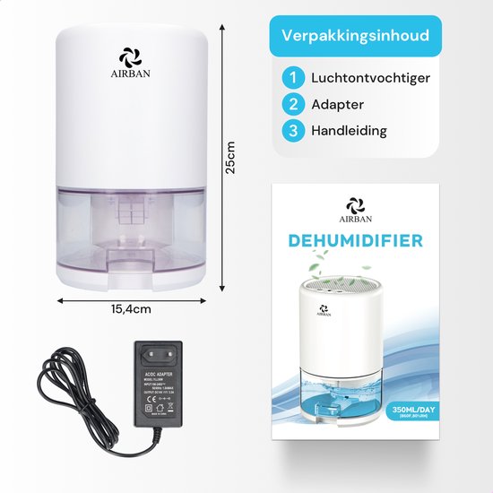 MONHOUSE Digitale luchtontvochtiger, slaapmodus, 24-uurs