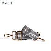 MATTISE Universele Bag Strap — Grijs Schouderriem — Verstelbare Schouderband voor Tas — Grijze Tassenriem — ook Geschikt voor Camera Tas of als Gitaarband — 73 tot 130 cm Lang