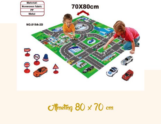 OPVOUWBARE Baby Speelmat - DUBBELZIJDIG Speelkleed incl. opbergtas - 180x200x1cm - Foam mat - Oceaan/Dino