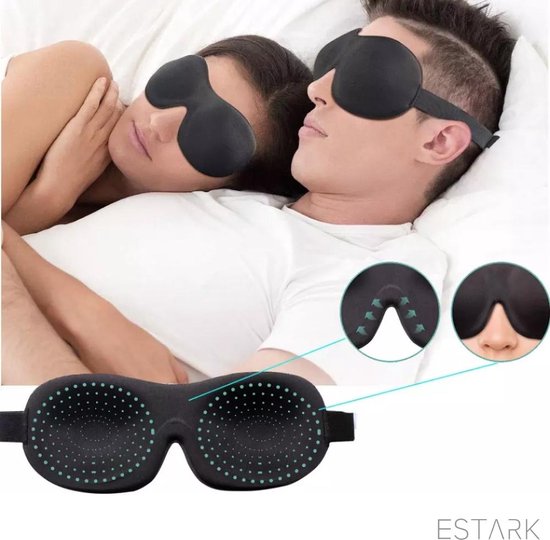Masque de sommeil de Luxe - Masque pour les yeux - Ergonomique 3D - Bandeau  pour les... | bol.com