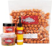 Voerpakket 'Chili Chicken/Tutti Frutti' Klein - 20mm - Met 20mm Boilies, Bait Smoke, Pop-Ups & Hookbaits - Karper voer/boilies - Voordeelpakket voor vissers - Karper lokvoer Visset