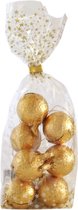 Chocolade kerstballen - Goud gekleurd - 32 x zakje met 7 ballen - 32 x 105 gram - Chocolade kerstversiering