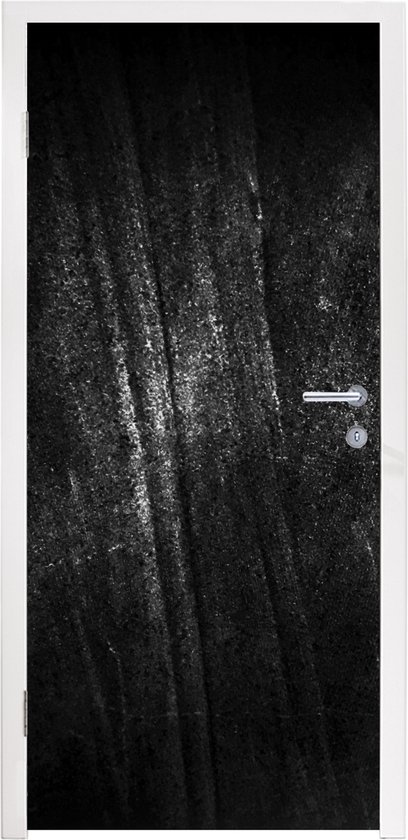 Deursticker Metaal print - Zwart - Glitter - 90x215 cm - Deurposter