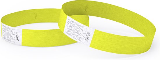 knuffel Krachtig Vervelen 1000 stuks Polsbandjes Tyvek - 19 mm - festival bandjes - corona polsbandje  - neon geel | bol.com