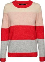 VERO MODA Plaza LS Block Blouse Ga Boo ROOD XL