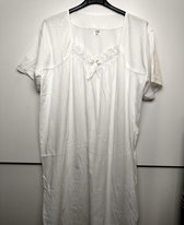 Nachthemd dames Natalia wit korte mouwen M/L