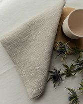 VANLINNEN - Linen Flax napkins - Rough natural 100% linen - 45cm x 45cm - 6pcs