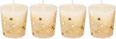 4 bougies votives moyennes - Brand & or - Heures de combustion 7 - Hauteur 5 cm