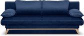 Ombouwbank met opberger - Blue Velvet - B 202 x D 98 x H 98 cm - NAOTO