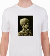 Hoofd van een Skelet met een Brandende Sigaret van Vincent van Gogh T-Shirt