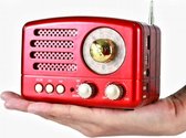 Retro Design Radio- Oplaadbaar- Bluetooth speaker- USB SD-TF ingang.