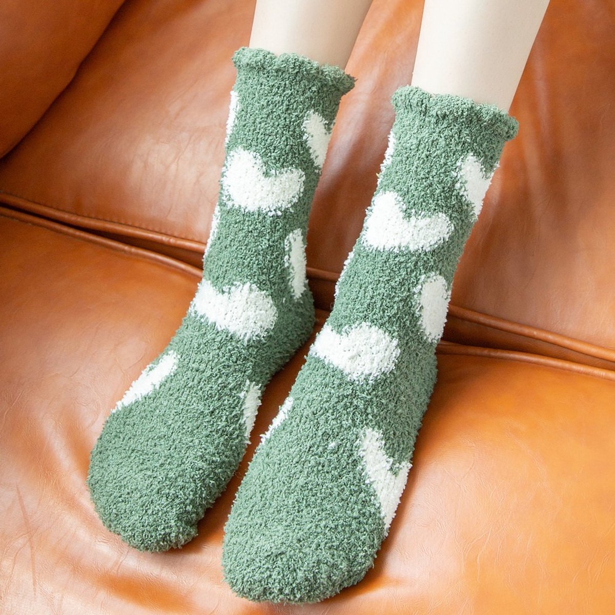 Jolly Socks 10 Paar Huissokken dames Fluffy sokken Warme sokken