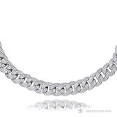 Juwelier Zwartevalk - ZILVEREN (GERHODINEERD) CUBAN/GOURMETTE KETTING 25.240/55cm