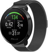 Milanees Smartwatch bandje - Geschikt voor  Polar Vantage M Milanese band - zwart - Horlogeband / Polsband / Armband