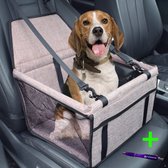 Nola & Coco® Luxe Honden Autostoel 2.0 - Extra Safe met Extra Gordel - Voor Puppy's en Kleine Hondenrassen - Bruin - Autostoel Hond - Autostoel - Auto Hondenmand - Stoelbeschermer