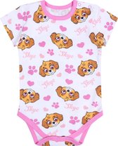 Roze-witte bodysuit met een terugkerende afbeelding van SKYE Paw Patrol / 18m 86 cm