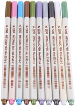 3BMT - Glas Stiften Set van 10 Stiften – Stiften voor Keramiek, Glas en Melamine – Servies Versieren