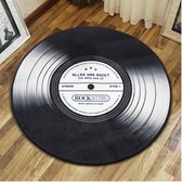 Vloerkleden - Vinyl LP Opnamegebied Tapijt Vloermat - met muzieknoot - rond vloerkleed Vintage stijl - voor Home Decor slaapkamer Woonkamer Studie Spelen
