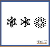 Pindolleke - Kerst raamstickers sneeuwvlokken -herbruikbruikbaar - wit