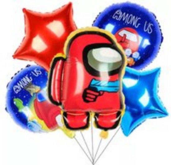 Folieballonnen- bekend videospel -luxe ballonnen - kinderfeestje -Set van 5 - 57x47 CM