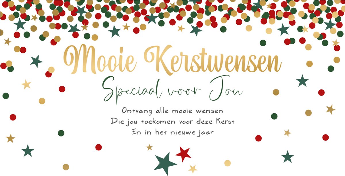 Kaart Kerst Intense Mooie kerstwensen KIP19B 226x119mm bol
