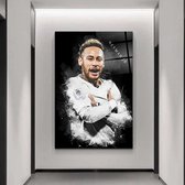 Wallyard - Neymar - Wall art - 80x120 cm - premium glass - inlc. muur bevestiging