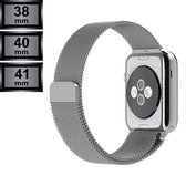 Compatible Apple Watch Bandje - Milanees Watch Bandje - Apple Watch Series 1/2/3/4/5/6/SE/7 - 38/40/41mm - Zilver
